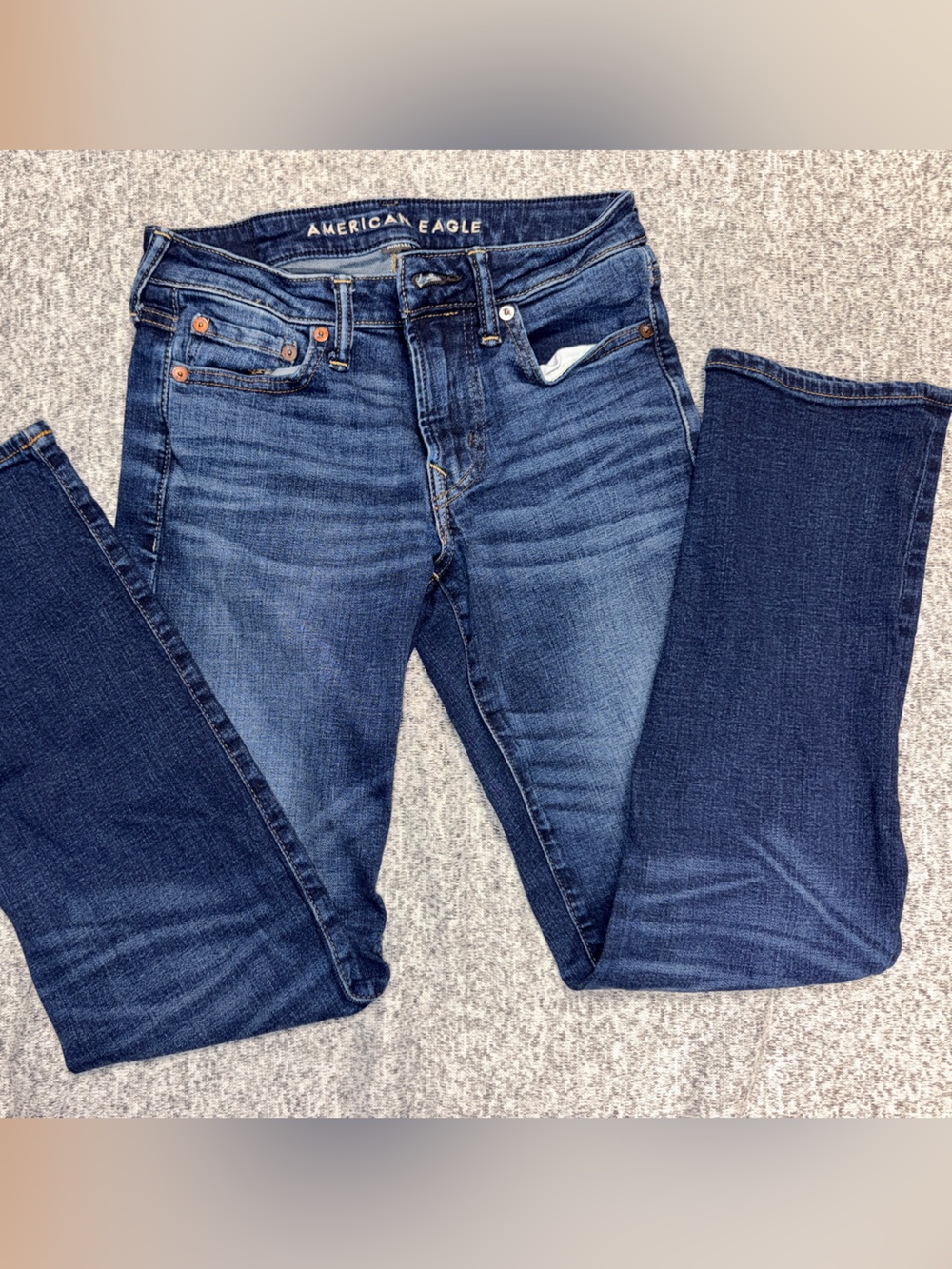 American Eagle Outfitters Women’s Dark Blue Skinny Leg Jeans Airflex+